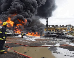 Explosion: How Lagos Fire service, LASEMA and others rescued victims